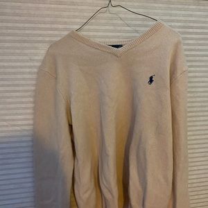 Men’s crème polo sweater